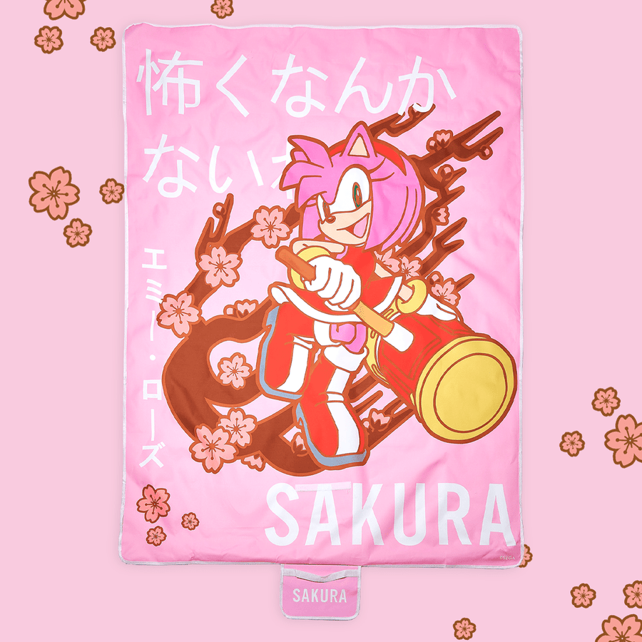 Sega Sakura Pink Amy Rose Picnic Blanket