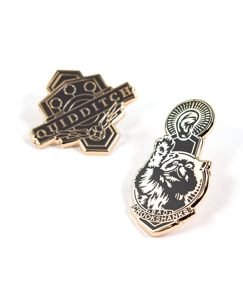 Pin Kings Harry Potter Enamel Pin Badge Set 1.2 - Quidditch & Crookshanks