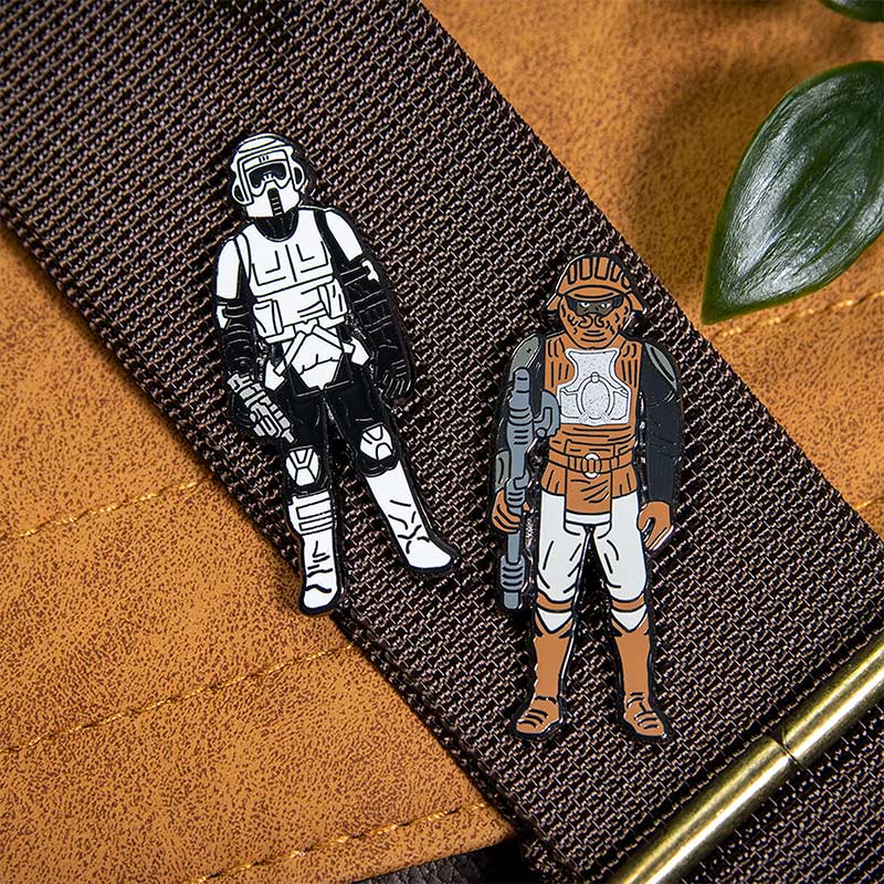 Pin Kings Star Wars Enamel Pin Badge Set 1.33 – Biker Scout and Lando Calrissian (Skiff Guard Disguise)