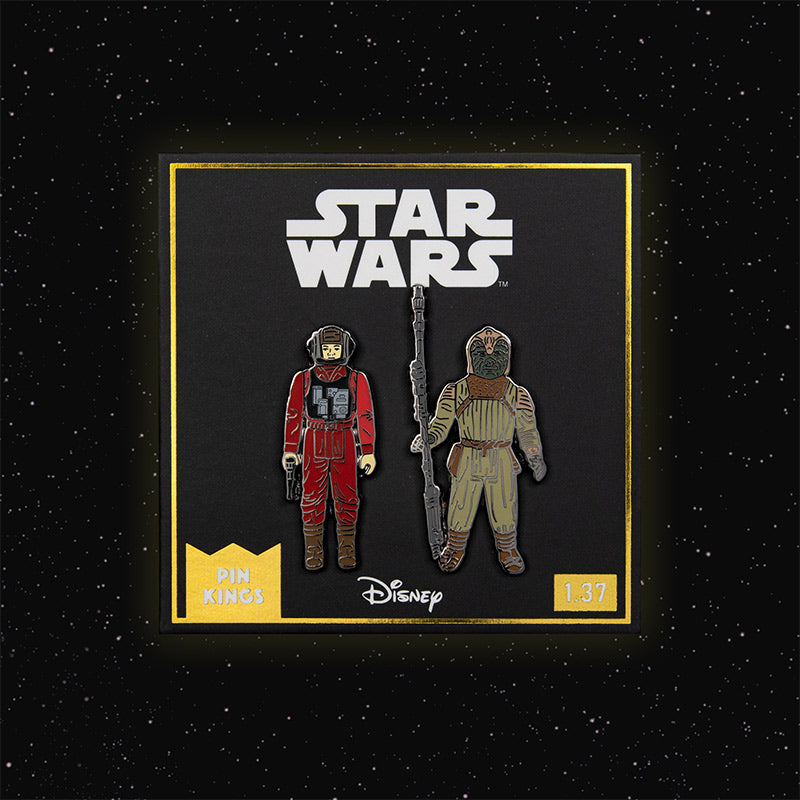 Pin Kings Star Wars Enamel Pin Badge Set 1.37 – B-Wing Pilot and Klaatu (in Skiff Guard Outfit)