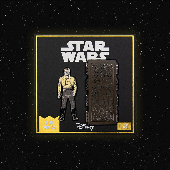 Pin Kings Star Wars Enamel Pin Badge Set 1.45 – Han Solo and Han Solo (In Carbonite Chamber)